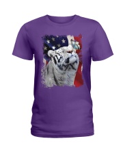 Tiger butterfly on nose tiger lovers Ladies T-Shirt tile