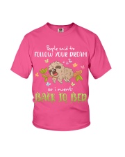 Sloth Follow your dream Gift for U Youth T-Shirt tile