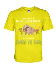 Sloth Follow your dream Gift for U V-Neck T-Shirt tile