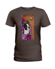 Boston terrier magical gift for dog mom Ladies T-Shirt tile