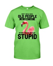 Flamingo dont mess with old people flamingo lover Classic T-Shirt tile