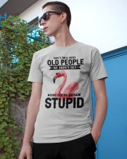 Flamingo dont mess with old people flamingo lover Classic T-Shirt apparel-classic-tshirt-lifestyle-17