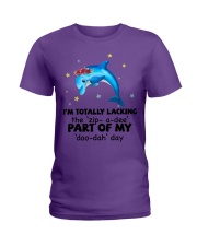 Dolphin i am totally dolphin lovers Ladies T-Shirt tile