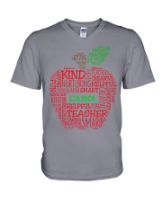 Teacher help caring leader personalized V-Neck T-Shirt tile