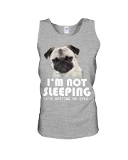 Pug resting my eyes Unisex Tank tile
