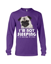 Pug resting my eyes Long Sleeve Tee tile