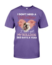 Bulldog 365 days a year bulldog lover dog mom Premium Fit Mens Tee tile