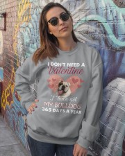Bulldog 365 days a year bulldog lover dog mom Crewneck Sweatshirt lifestyle-unisex-sweatshirt-front-3