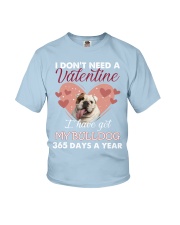 Bulldog 365 days a year bulldog lover dog mom Youth T-Shirt tile