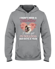 Bulldog 365 days a year bulldog lover dog mom Hooded Sweatshirt tile