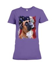 Boxer butterfly on nose boxer lovers dog moms Premium Fit Ladies Tee tile