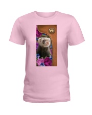 Ferret magical gift for ferret lover Ladies T-Shirt tile