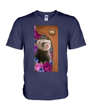 Ferret magical gift for ferret lover V-Neck T-Shirt tile