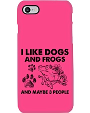 Frog and dog three people frog lover dog mom Phone Case tile