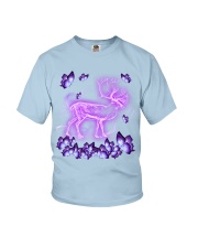 Deer magical purple Youth T-Shirt tile