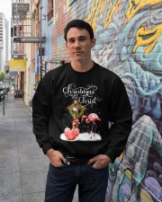 Flamingo Christmas begins gift for flamingo lovers Crewneck Sweatshirt lifestyle-unisex-sweatshirt-front-2