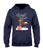 Flamingo Christmas begins gift for flamingo lovers Hooded Sweatshirt tile