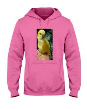 Lutino Quaker Parrot cus gift for bird lover Hooded Sweatshirt tile