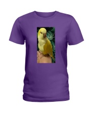 Lutino Quaker Parrot cus gift for bird lover Ladies T-Shirt tile