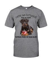 Rottweiler And Coffee make me happy Gift for you Classic T-Shirt front
