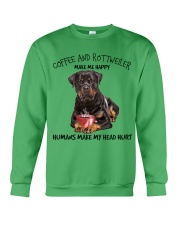 Rottweiler And Coffee make me happy Gift for you Crewneck Sweatshirt tile