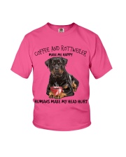 Rottweiler And Coffee make me happy Gift for you Youth T-Shirt tile