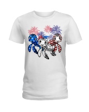 Turtle flag colors turtle lovers Ladies T-Shirt tile