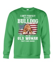 Bulldog I ain't perfect bulldog lovers Crewneck Sweatshirt tile