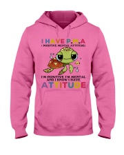 Turtle i have attitude turtle lovers Hooded Sweatshirt tile