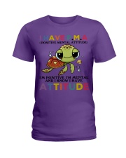Turtle i have attitude turtle lovers Ladies T-Shirt tile