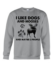 Moose and dog three people Crewneck Sweatshirt front