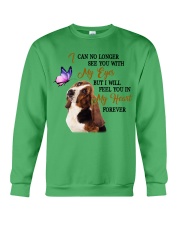Basset hound feel you in my heart dog mom Crewneck Sweatshirt tile