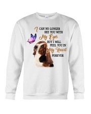 Basset hound feel you in my heart dog mom Crewneck Sweatshirt front