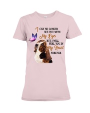 Basset hound feel you in my heart dog mom Premium Fit Ladies Tee tile