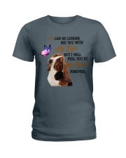 Basset hound feel you in my heart dog mom Ladies T-Shirt tile