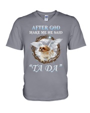 God Made Angel Shih Tzu V-Neck T-Shirt tile