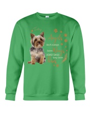 Yorkshire terrier angels with paws personalized Crewneck Sweatshirt tile