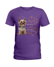 Yorkshire terrier angels with paws personalized Ladies T-Shirt tile