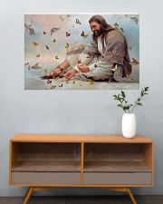 God surrounded by Butterfly angels Gift for you 36x24 Poster poster-landscape-36x24-lifestyle-21