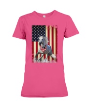 Horse smile flag horse lovers Premium Fit Ladies Tee tile