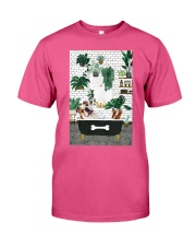 Bulldog bath tub dog lover Premium Fit Mens Tee tile