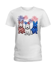Scottish Terrier flag colors Ladies T-Shirt tile