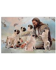 God surrounded by Pug angels Gift for you 36x24 Poster front