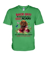 Dachshund has a crazy mommy Gift for you V-Neck T-Shirt tile