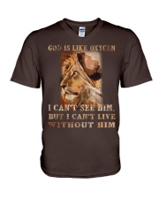God is like oxygen Gift for you V-Neck T-Shirt tile