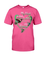 Hummingbird my heart is where bird lover Classic T-Shirt tile