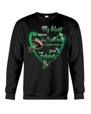 Hummingbird my heart is where bird lover Crewneck Sweatshirt front