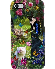 Cat roses gift for cat lover cat mom Phone Case i-phone-8-case