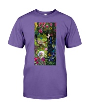 Cat roses gift for cat lover cat mom Premium Fit Mens Tee tile