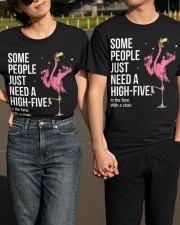 Flamingo high-five Classic T-Shirt apparel-classic-tshirt-lifestyle-front-146
